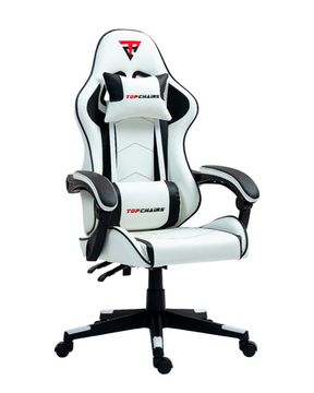 Кресло спортивное TopChairs Shadow бело-черный