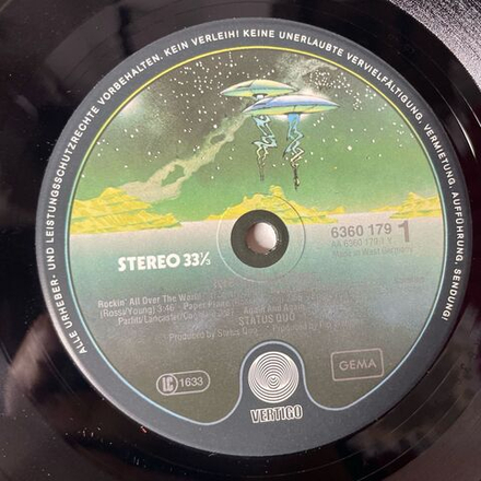 Винтажная виниловая пластинка LP Status Quo 12 Gold Bars (Germany 1980) Rockin' All Over The World