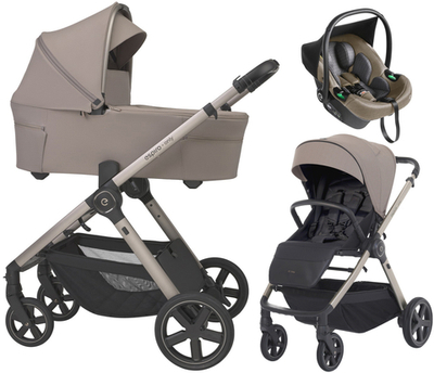 Детская коляска 3 в 1 Espiro Only 2026 и автокресло Pi Beige 529 sahara beige