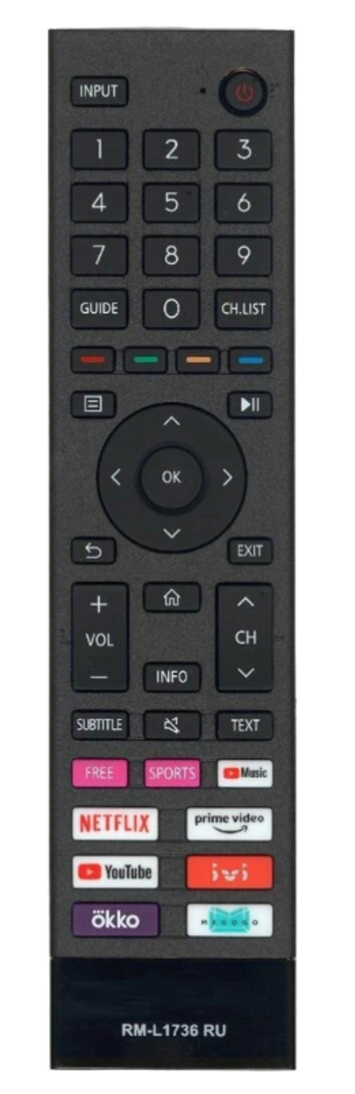 Пульт Универсальный для HISЕNSE DEXP DNS RM-L1736