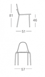 Стул металлический Scab Design Malvasia, тортора