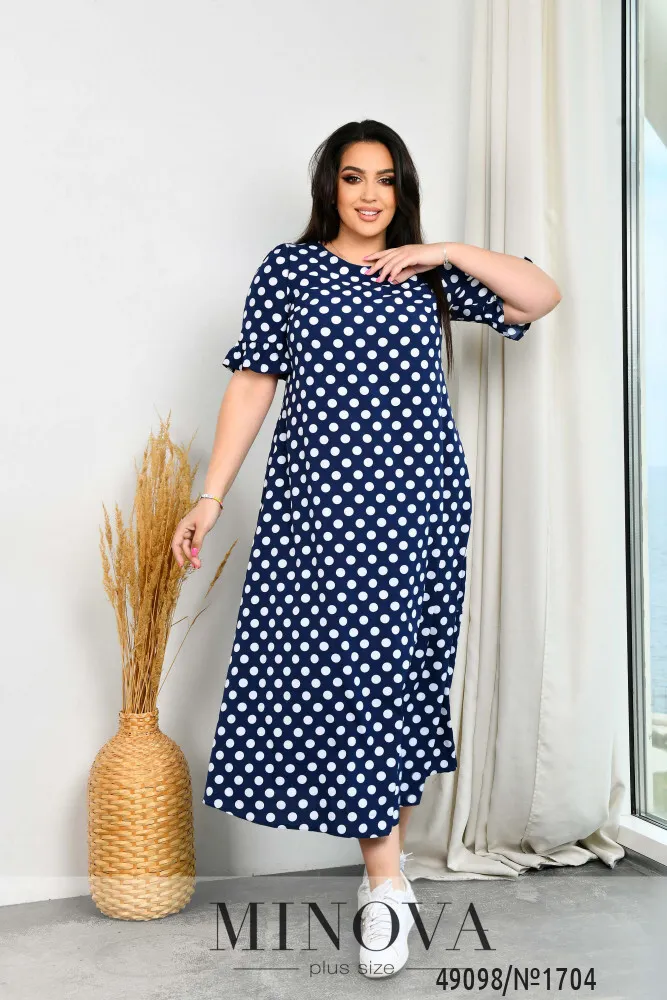 Платье 1704-темно-синий Minova