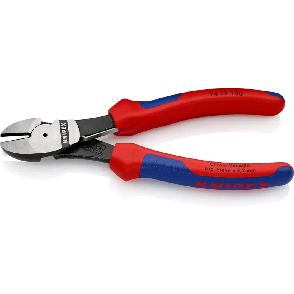 Кусачки боковые особой мощности черненые 180 мм Knipex 74 12 180