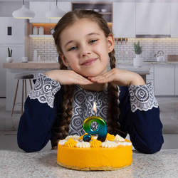 Свечи-цифры Радуга 8 см