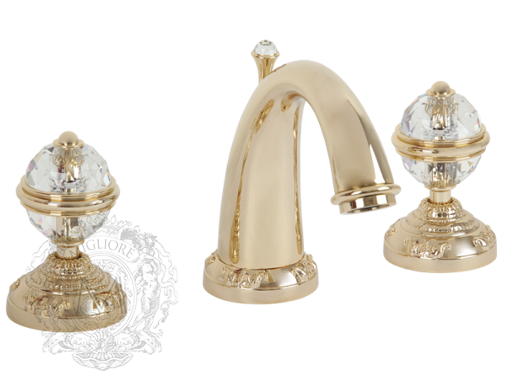 Смеситель для раковины на 3 отв. Migliore Cristalia Swarovski ML.CRS-3712