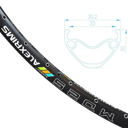 Обод 27.5" AlexRims MD-25 TR PV 32H Черный