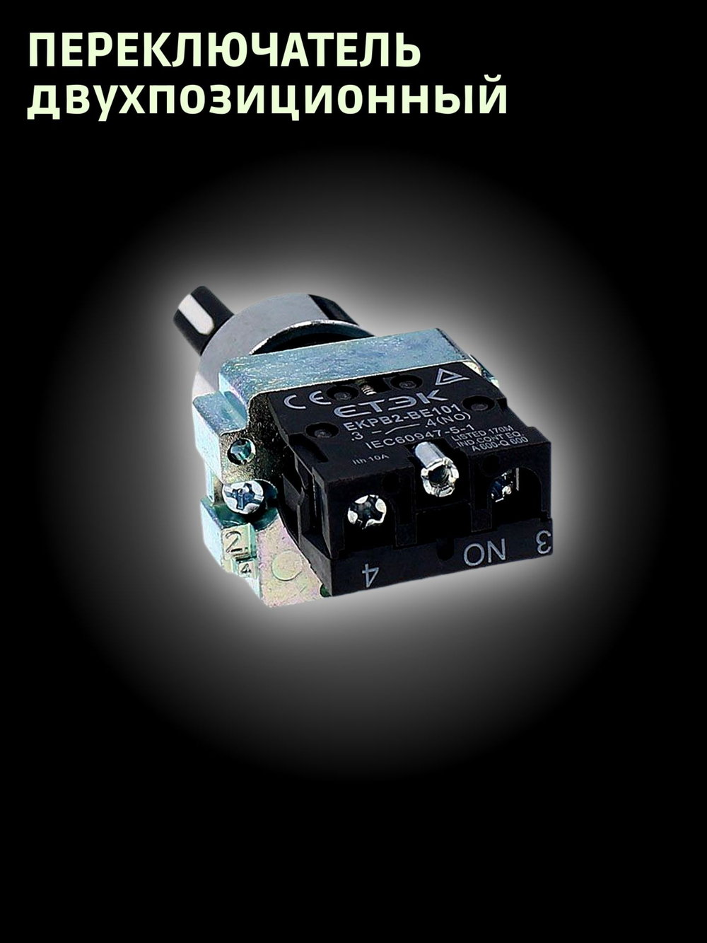 Переключатель двухпозиционный 1NO, 1 шт.