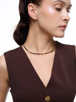 Чокер "Plane brown gray" Silver