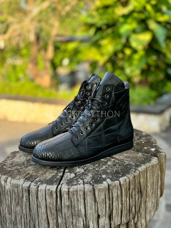 Ботинки из кожи крокодила SH-193