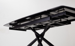 Стол RIVOLI 140 MATT BLACK MARBLE SOLID CERAMIC / BLACK, ®DISAUR