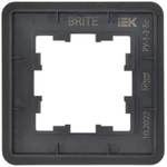 BRITE Рамка 1-местная РУ-1-1-Бр металл черный RE AL IEK