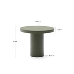 Aiguablava Журнальный столик зеленый цементный Ø90 см
