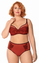 Трусики Livia с вышивкой (Размер: L) (Цвет: красный)