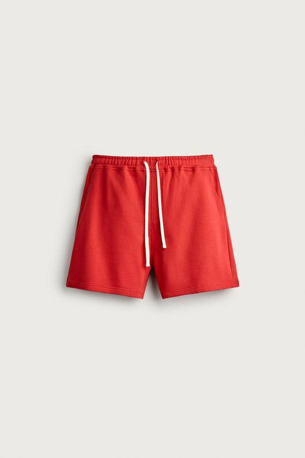 ZARA СПОРТИВНЫЕ ШОРТЫ RELAXED FIT, КРАСНЫЙ