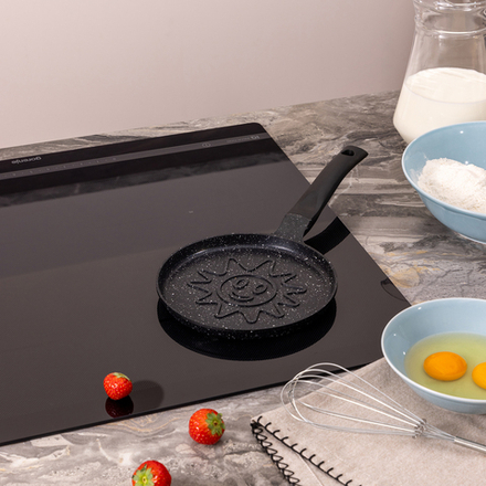 СКОВОРОДА AGNESS "СМАЙЛ" С АНТИПРИГАР.ПОКРЫТИЕМ ДИАМЕТР=18 СМ