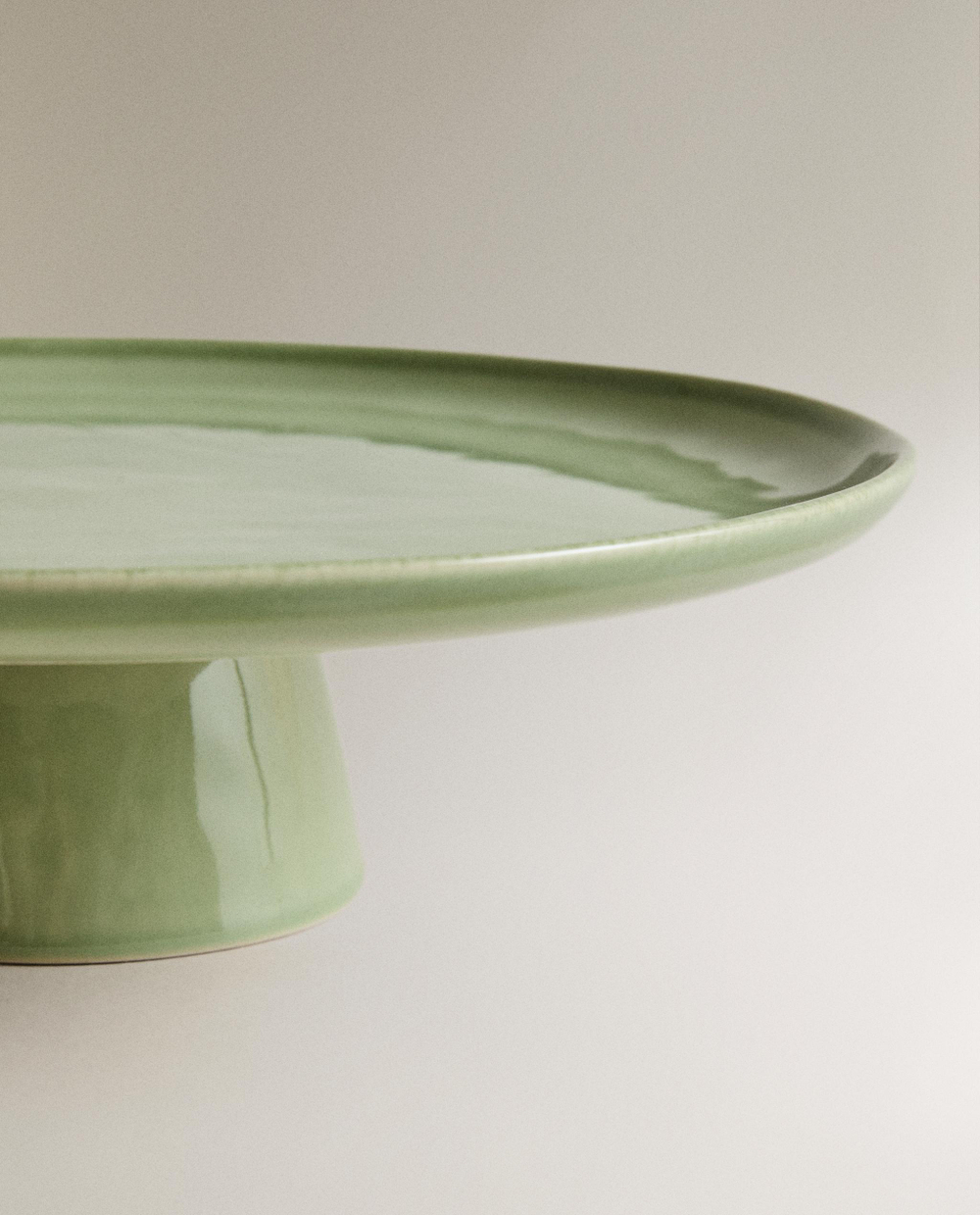 Zara Home сервировочная подставка из каменной керамики, цвет зелёный, 27 см