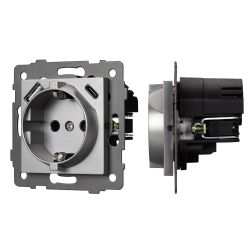 Механизм розетки с USB зарядкой SCT-MUAC-PL-GR-V (250V, 16A) (Arlight, -) 049831