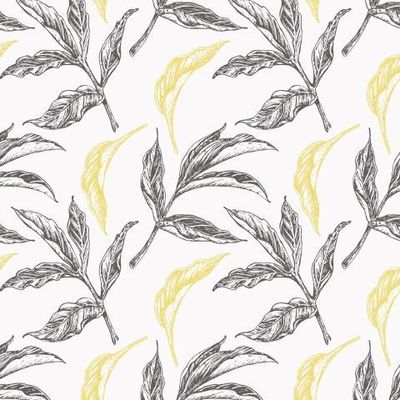 листья пиона в серо желтых тонах