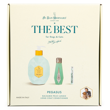 ISB The Best line Набор Pegasus кондиционер для длинной шерсти 500 мл шампунь 120 мл + парфюм 2 мл в подарок