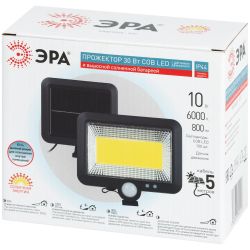 Светильник уличный ЭРА ERAFS025 - 01C фасадный сплит-прожектор на солнечной батарее холодный белый 100 COB LED