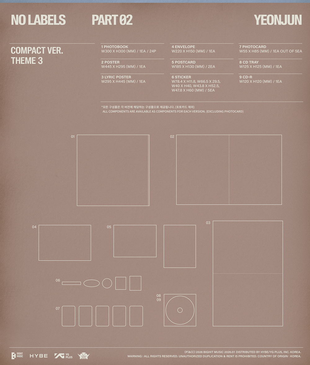 Альбом YEONJUN - NO LABELS: PART 02 (Compact Ver.) - предзаказ от WEVERSE SHOP