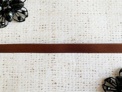 Лента атласная, ш. 1 см, 177 (22) шоколадный