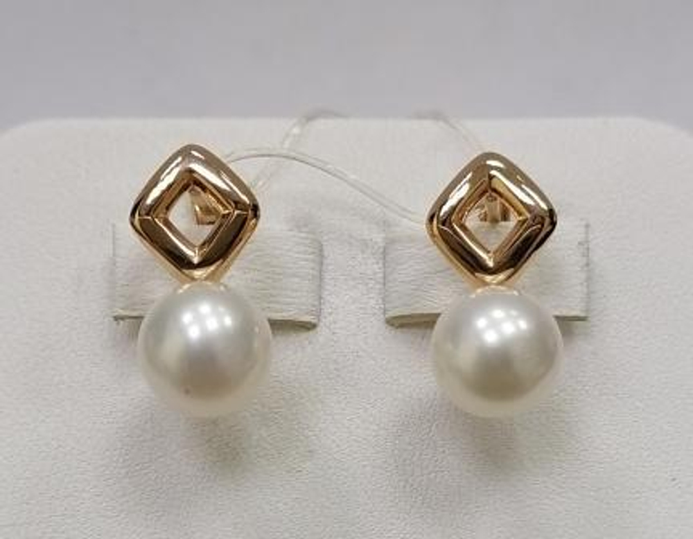 Серьги из золота с жемчугом