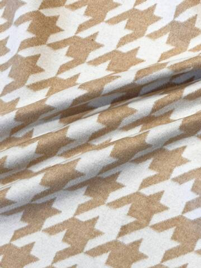 Шерсть с кашемиром, шелком и п/а пальтовая Agnona for Balenciaga бело-песочный пье-де-пуль/однотонный