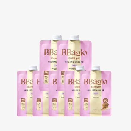 BBAGIO Протеиновые шейки со вкусом злаков Grain Shake Yum (7 шт * 45 г)