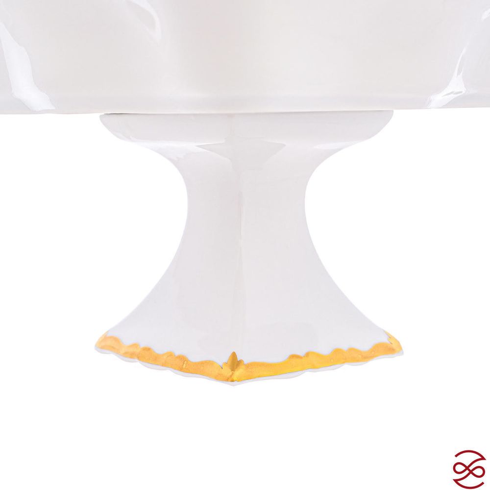 Салатник квадратный на ножке Queen's Crown Prestige 19 см