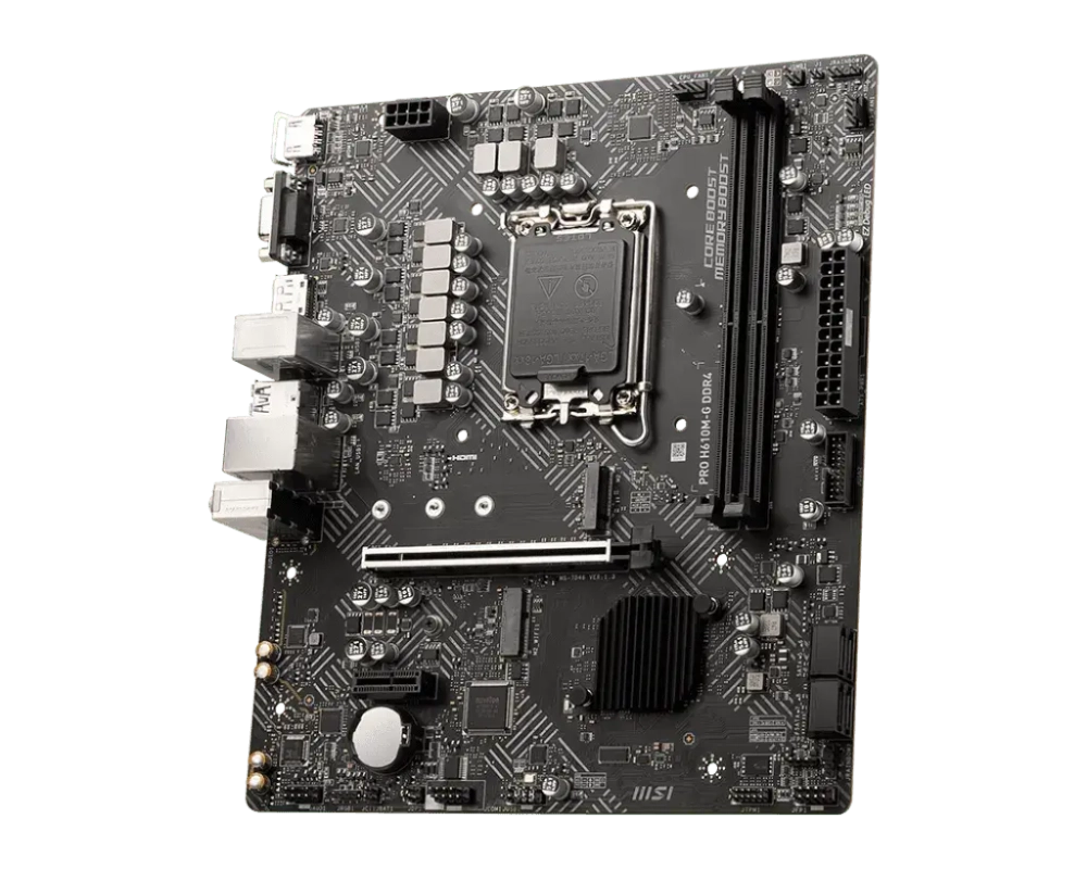 Материнская плата MSI PRO H610M-G, LGA1700, 2xDDR5, mATX (PRO H610M-G)