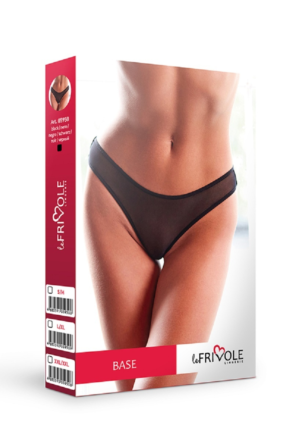 Трусики стринги из сетки Le Frivole черные S/M