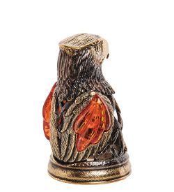 AM-2688 Колокольчик «Сокол» (латунь, янтарь)