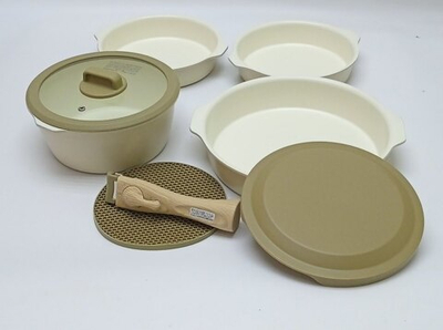 Набор сковород из 8 предметов IRIS OHYAMA DPAN-8S Ivory