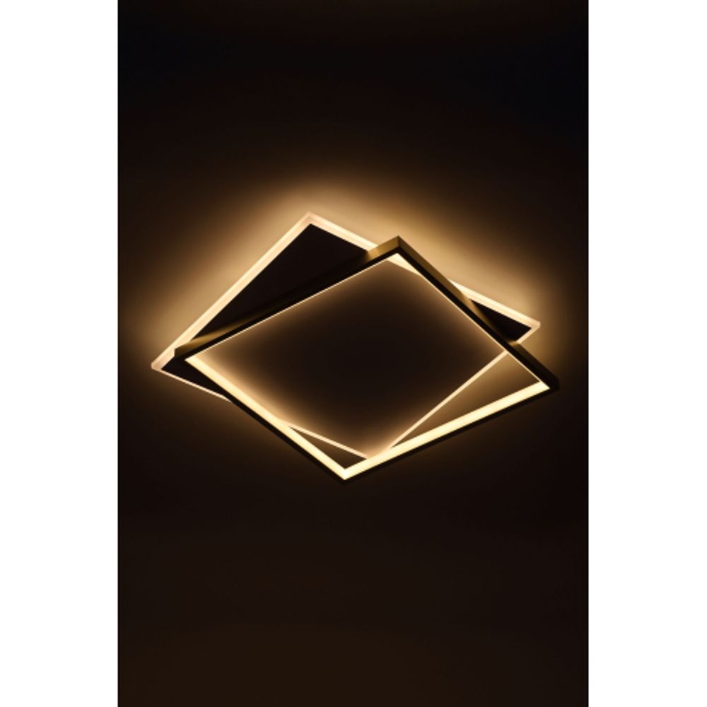 Светильник потолочный светодиодный ЭРА Модерн Lima CLL-1-82 3K-6,5K RC WH+GD с ДУ белый-золото