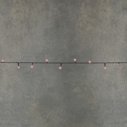 Гирлянда ягодки красный свет на темном проводе 192 LED Luca Lighting