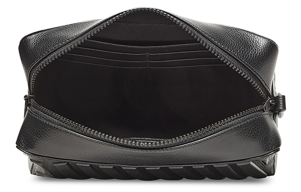Balenciaga Grain Calfskin Toiletry Bag Men"s Black