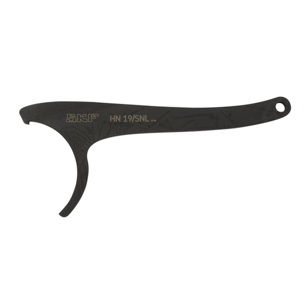 Hook spanner for use inside split plummer (pillow) block housings HN 19/SNL