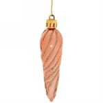 Ёлочные игрушки «Сосулька спиралька» 8,5см (набор 4шт), янтарь