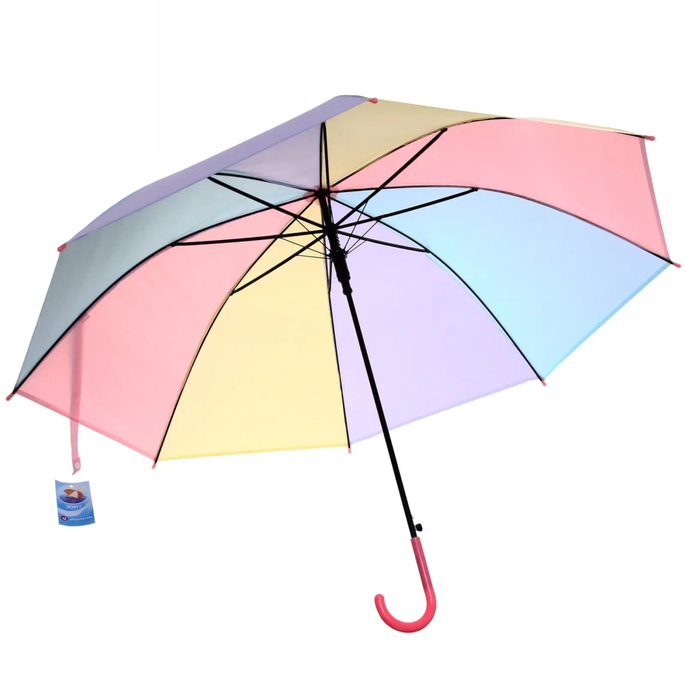 Зонт детский полуавтомат «Ultramarine - Радуга», пастель, 8 спиц, d-92, в сложе. виде 71см●
