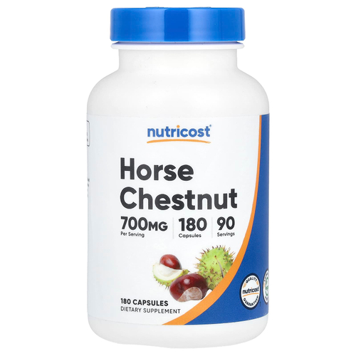 Nutricost, Конский каштан, 180 капсул (350 мг на капсулу)