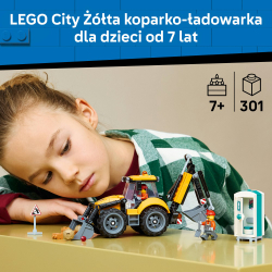 Конструктор LEGO City 60480 Жёлтый экскаватор-погрузчик — фото 3