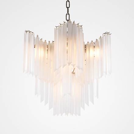 Люстра Chandelier Pulsar White Glass By Imperiumloft