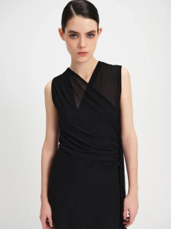 Платье черное из сетки OLA OLA