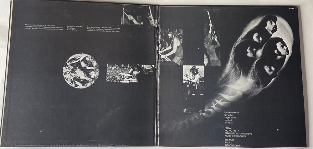 Винтажная виниловая пластинка LP Deep Purple Fireball (США 1974)