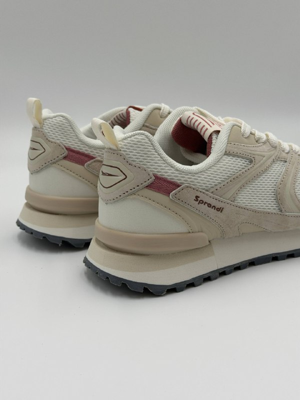 Женские кроссовки цвет "бежевый/белый/розовый" арт. 7W126L25-5