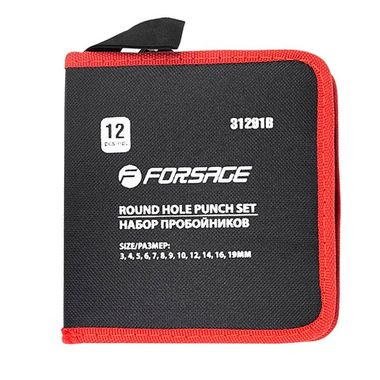 Набор пробойников 12пр. (3-10,12,14,16,19мм),в сумке Forsage F-31291B