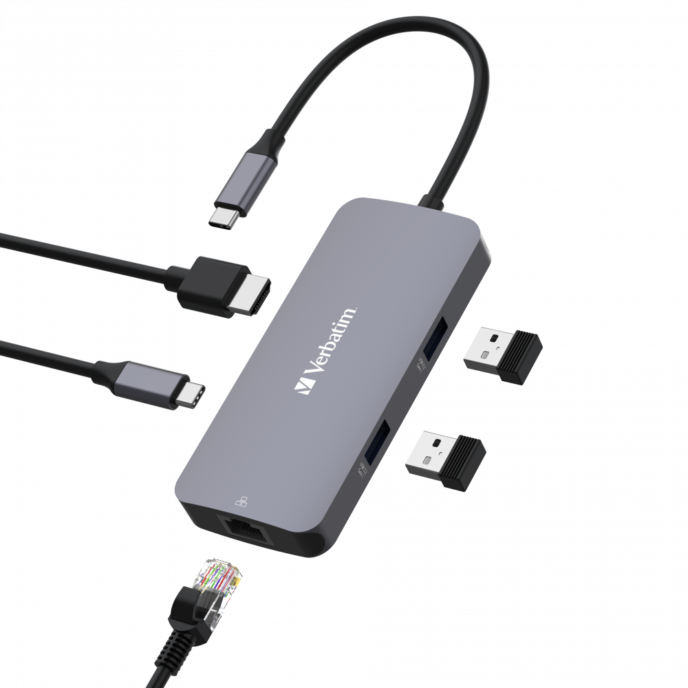 Многопортовый разветвитель Verbatim USB-C Pro CMH-05 на 5 портов