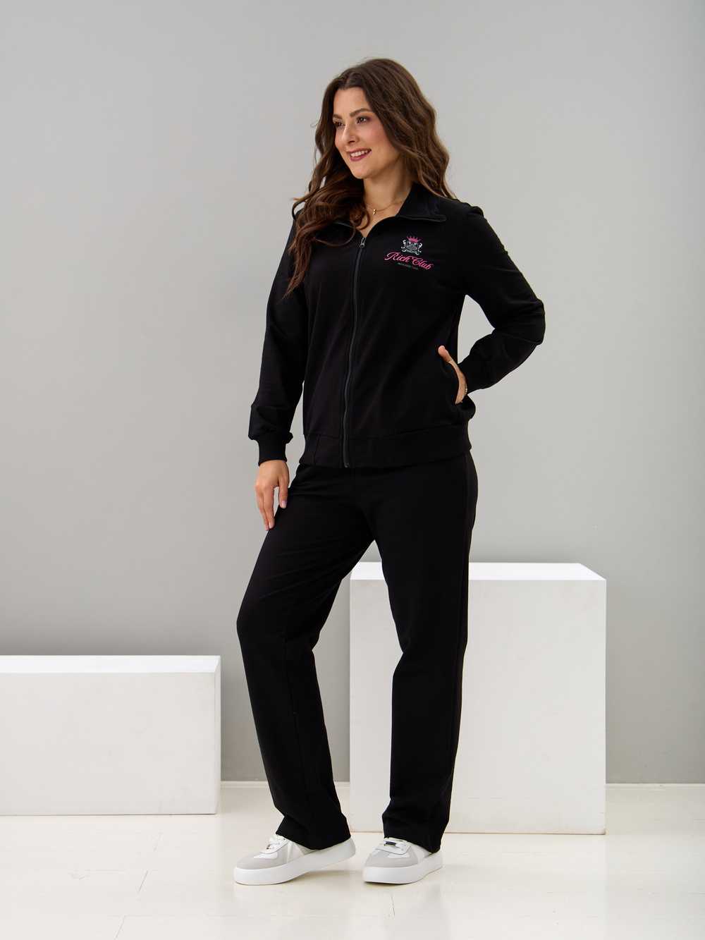 Костюм с брюками КБ-384/черный-п