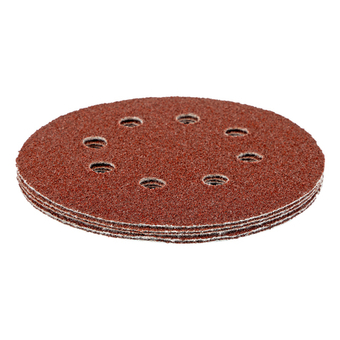 Круг абразивный на ворсовой подложке под "липучку", перфорированный, P 40, 125 мм, 5 шт Matrix